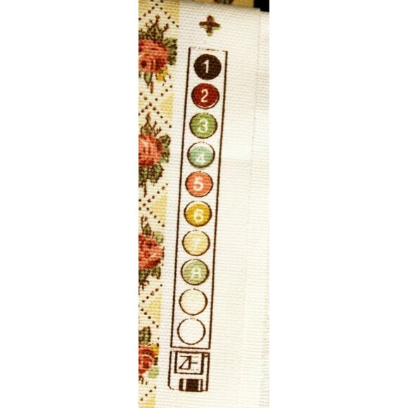 Village Screen Print Fabric Little Treasure Yellow Rose Floral Checked 1 yard - Picture 3 of 9